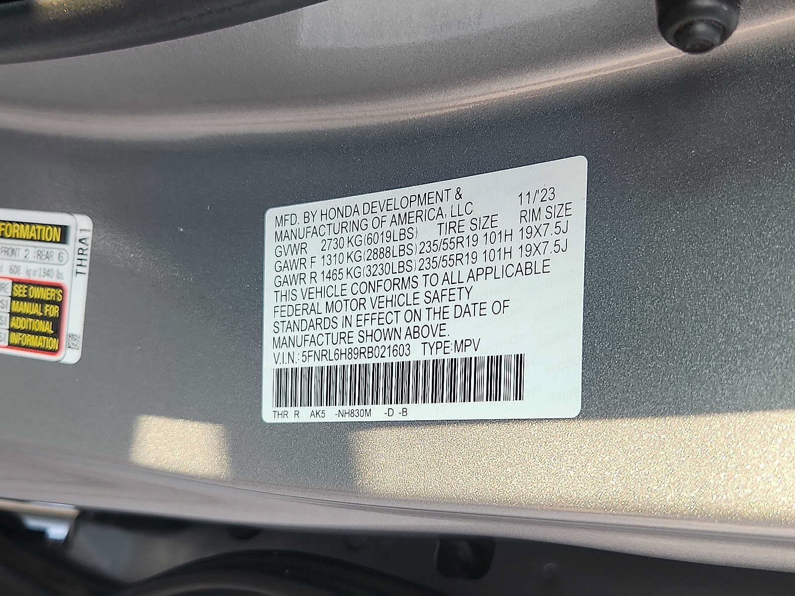 Certified 2024 Honda Odyssey Touring image 27