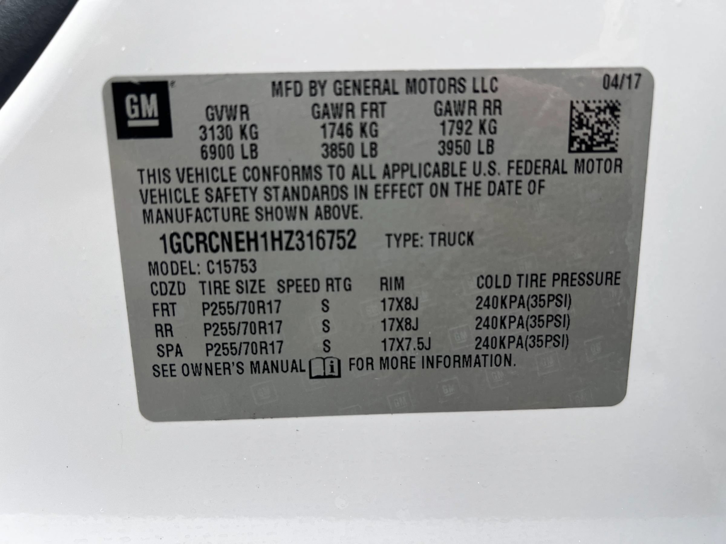 Used 2017 Chevrolet Silverado 1500 W/T RWD image 10