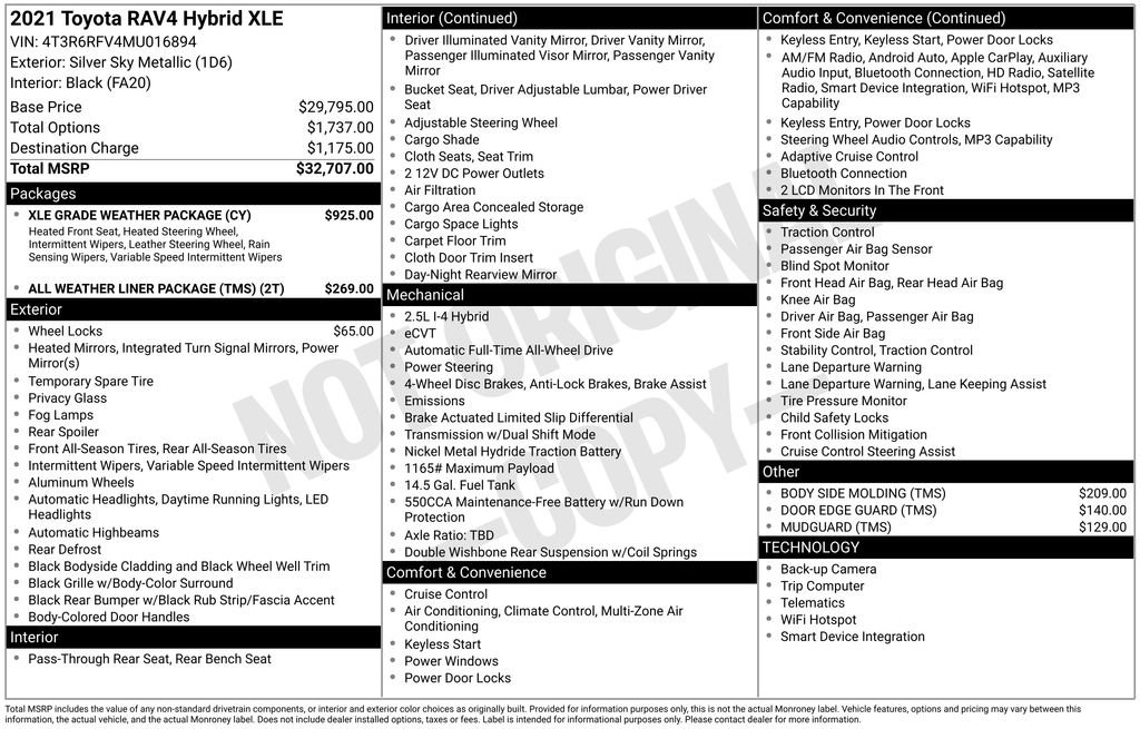 Used 2021 Toyota RAV4 XLE w/ XLE Grade Weather Package AWD/4WD image 33