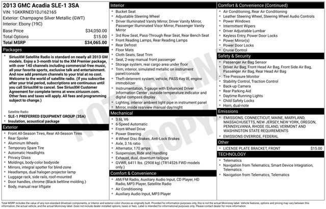 Used 2013 GMC Acadia SLE image 33