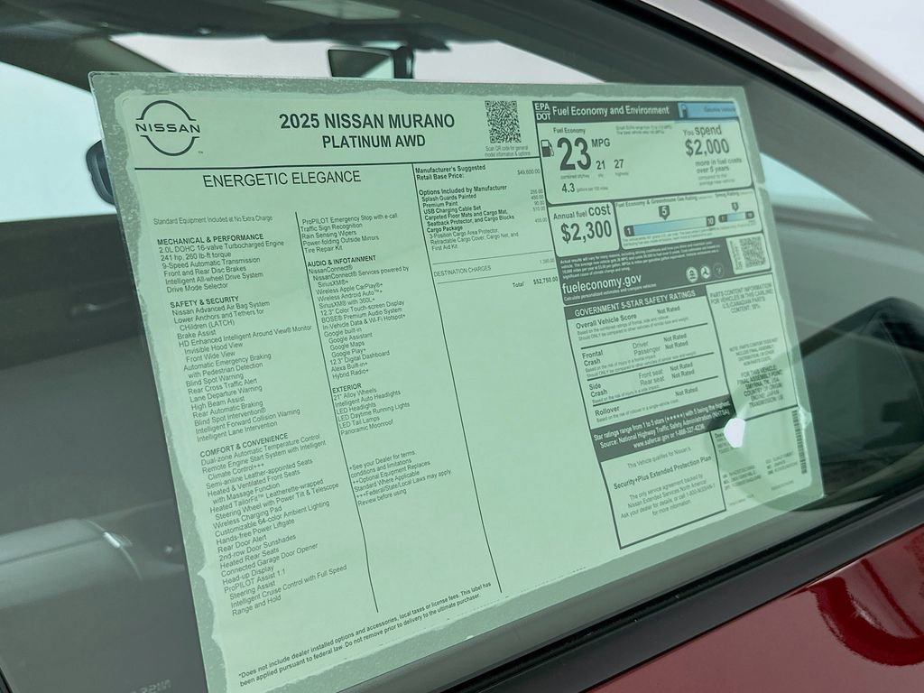 New 2025 Nissan Murano Platinum w/ Cargo Package image 13