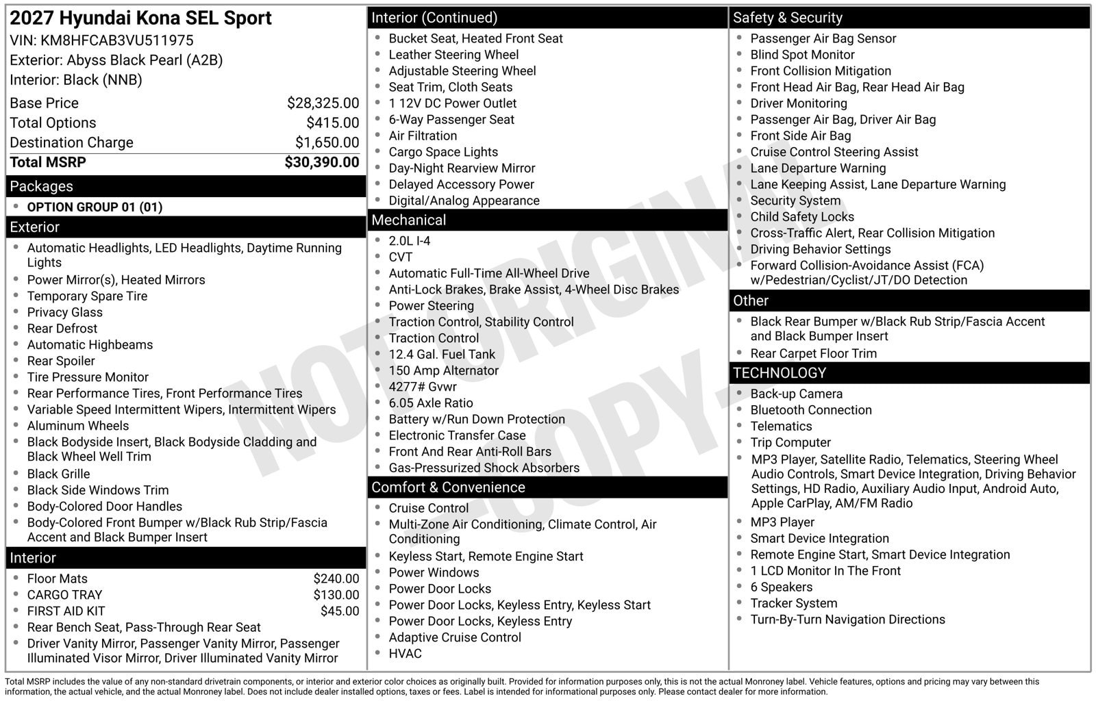 New 2027 Hyundai Kona SEL Sport AWD/4WD image 25