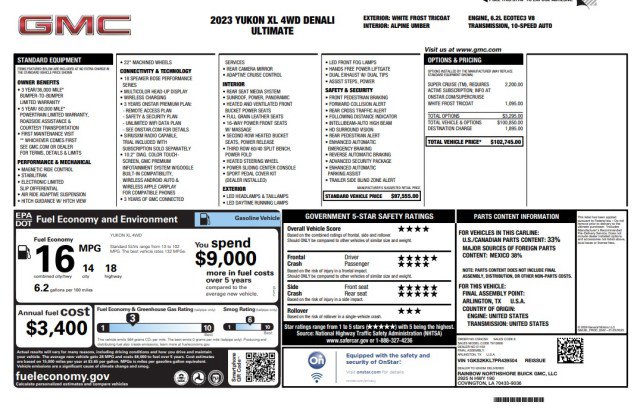 Used 2023 GMC Yukon XL Denali Ultimate AWD/4WD image 20