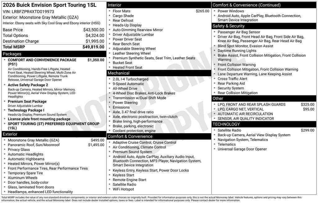 New 2026 Buick Envision Sport Touring image 4
