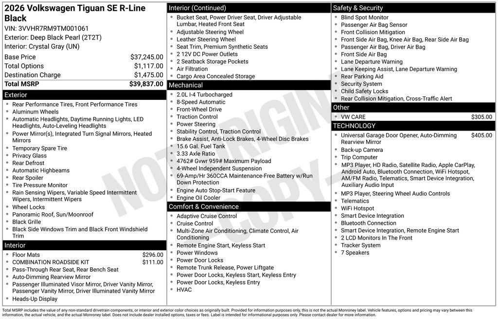 Used 2026 Volkswagen Tiguan SE R-Line FWD image 7