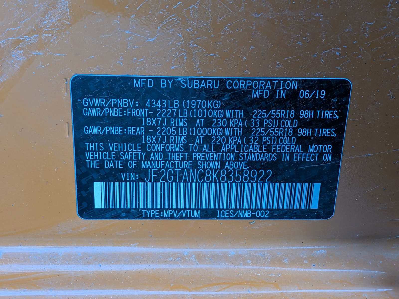 Used 2019 Subaru Crosstrek 2.0i Limited w/ Moonroof Package w/Navigation image 40