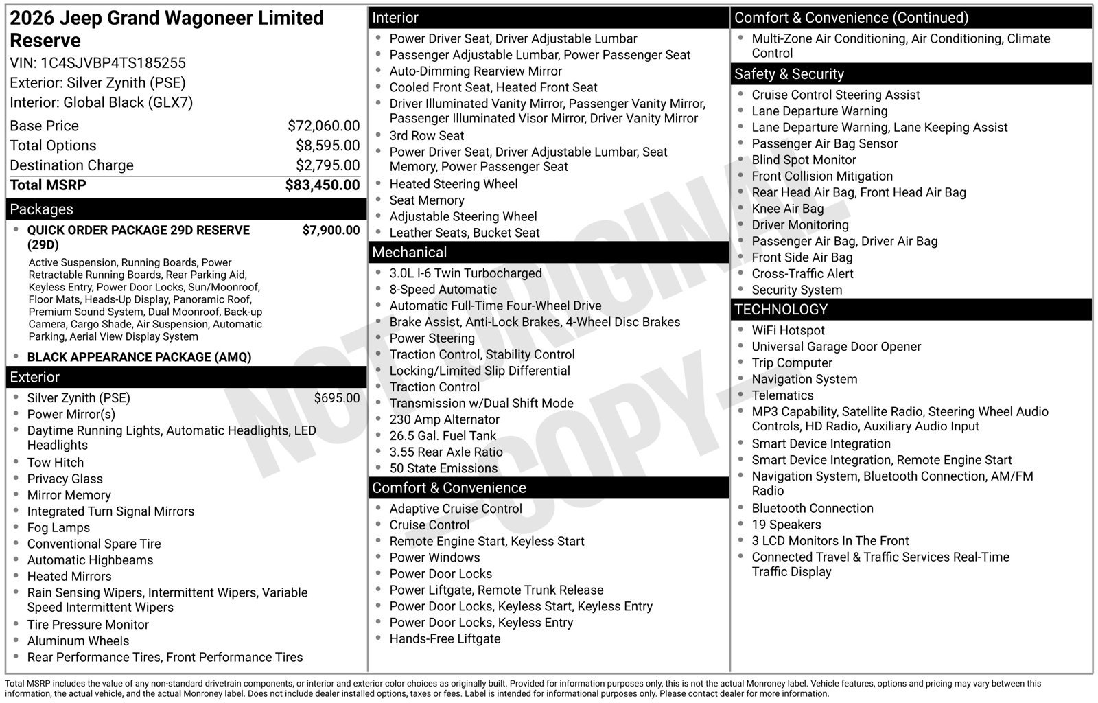 New 2026 Jeep Grand Wagoneer Limited AWD/4WD image 26
