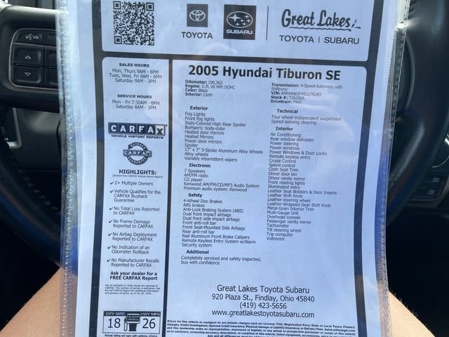 Used 2005 Hyundai Tiburon GT FWD image 27