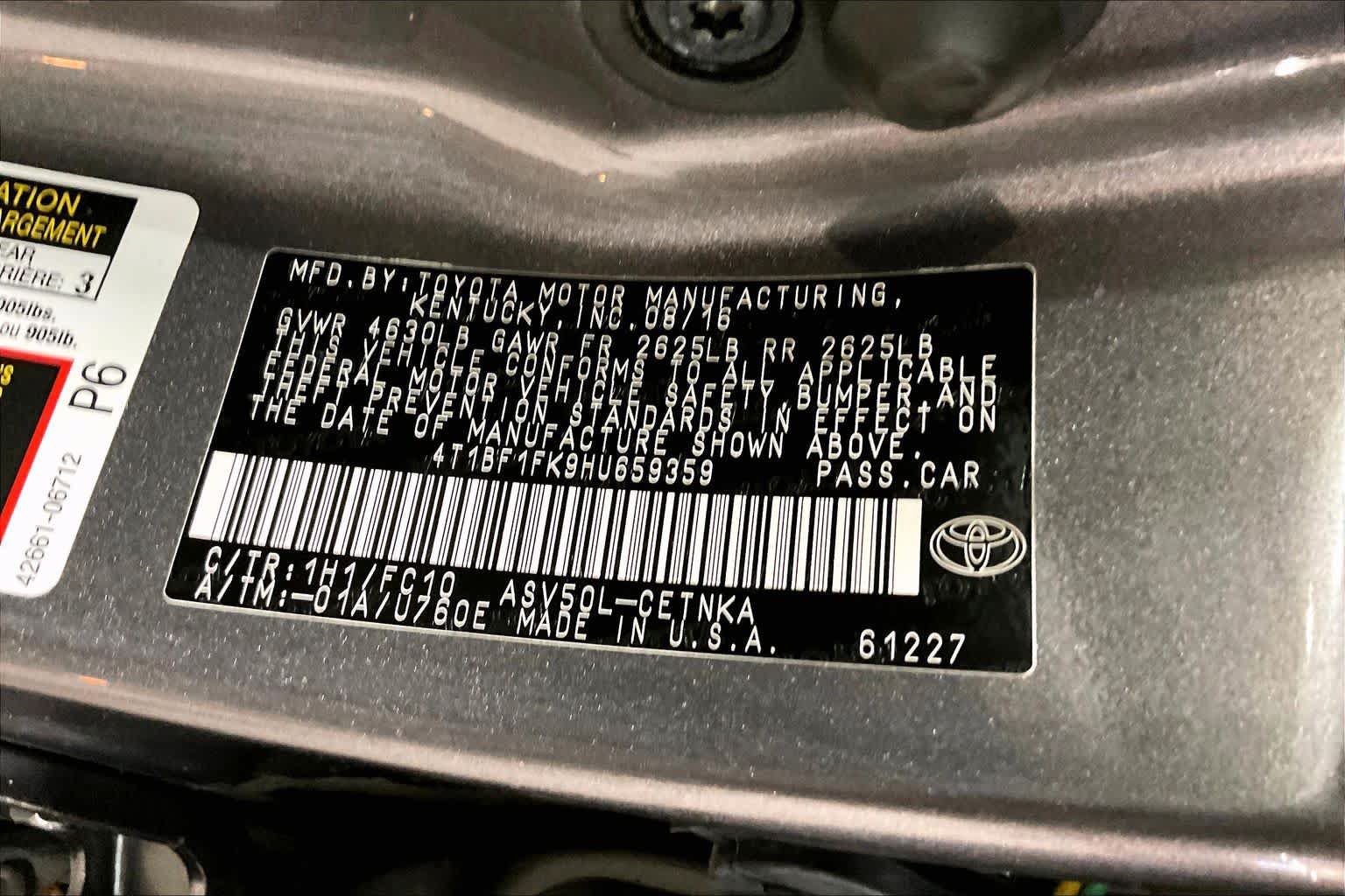 Used 2017 Toyota Camry LE FWD image 35