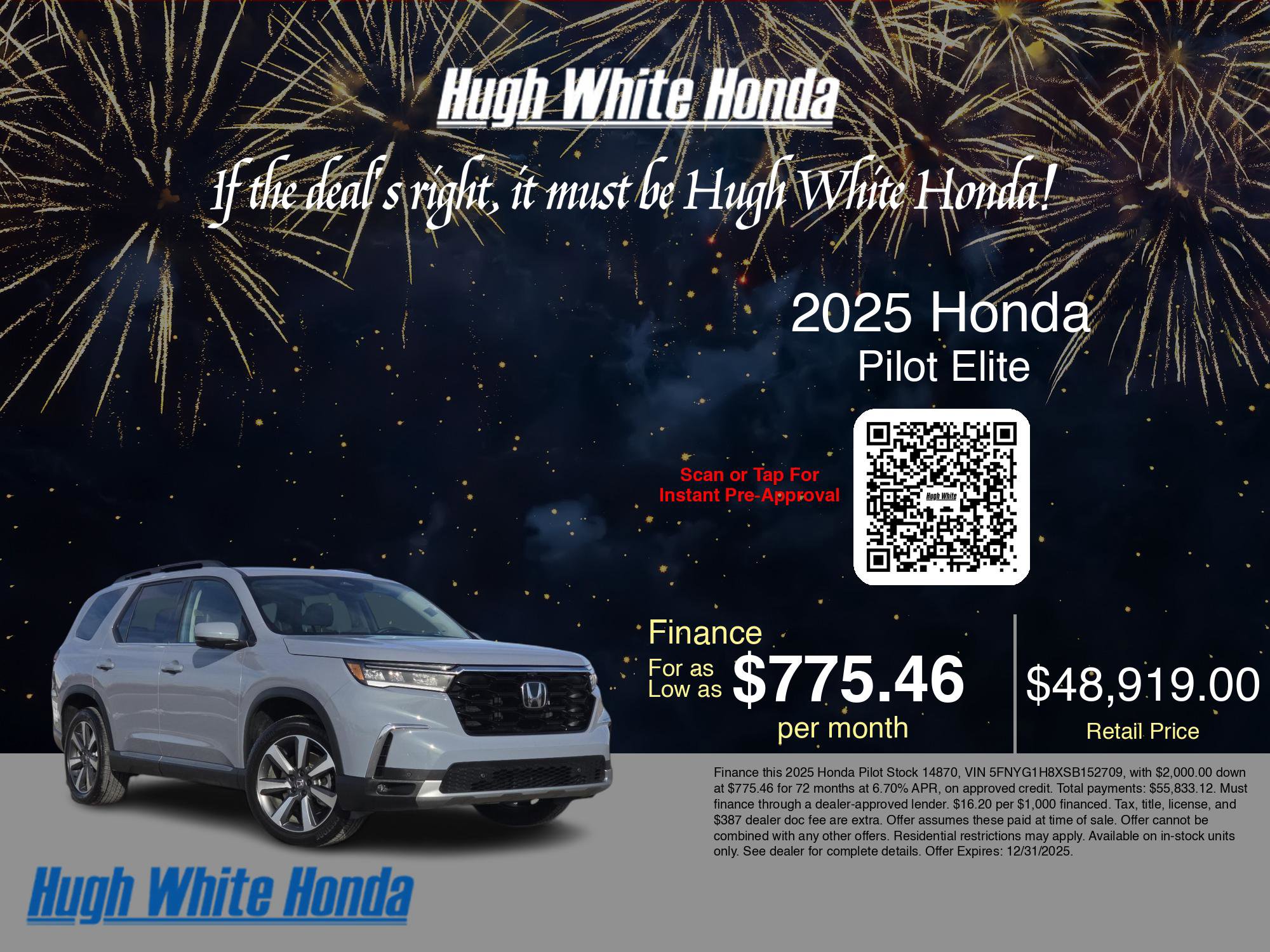 Used 2025 Honda Pilot Elite image 3