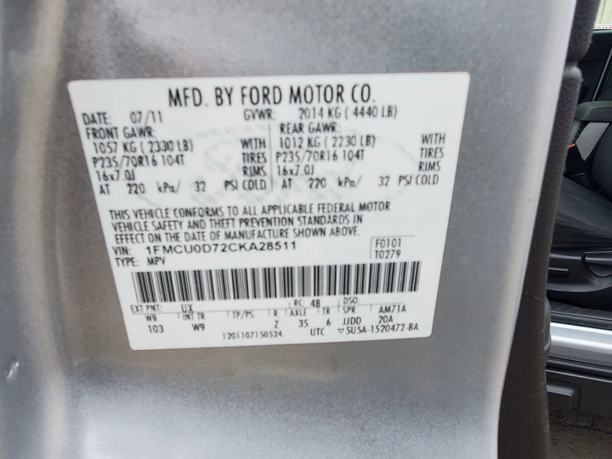 Used 2012 Ford Escape XLT image 44