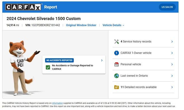Used 2024 Chevrolet Silverado 1500 Custom w/ LPO, Dark Essentials Package image 5