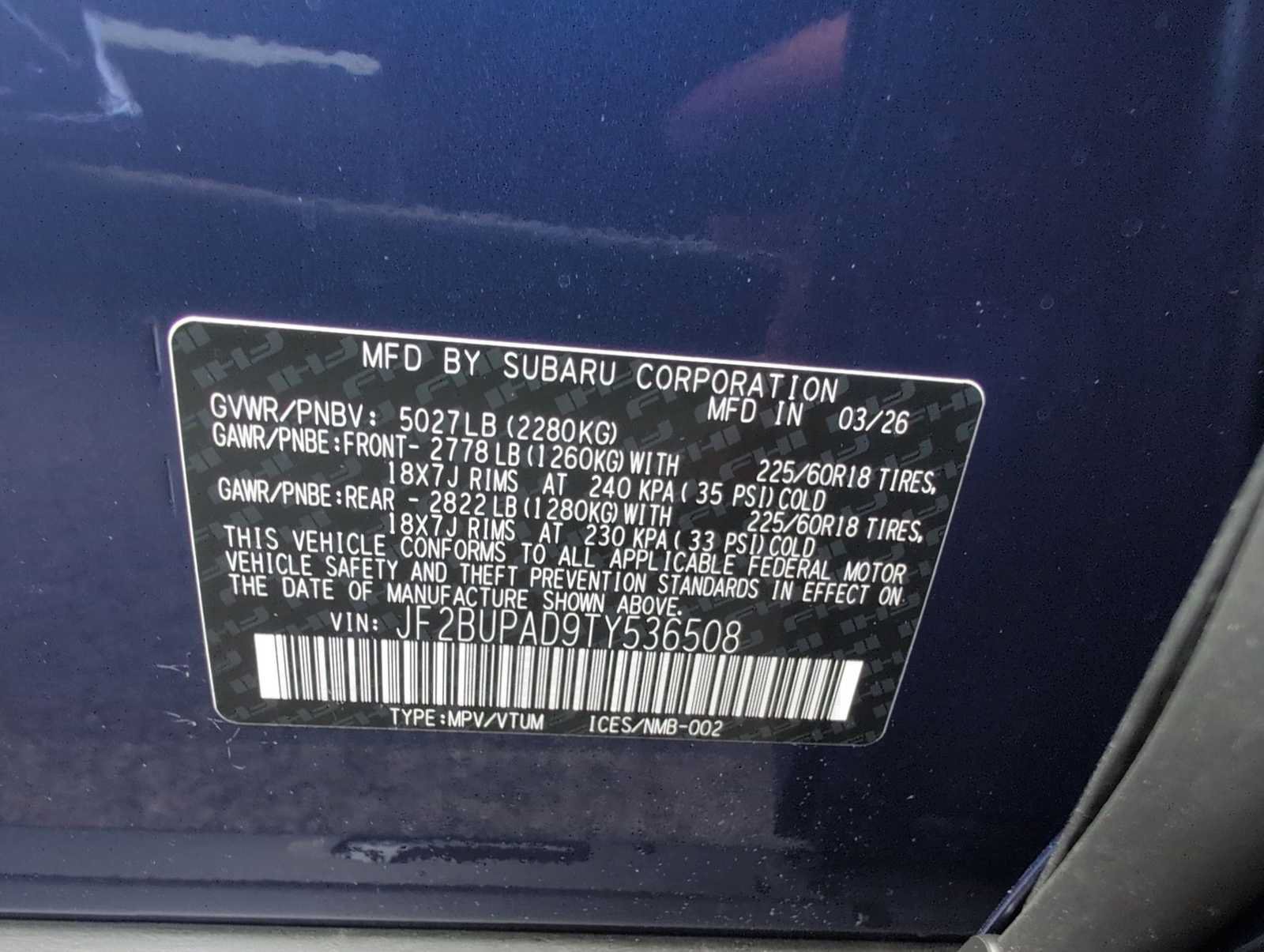 New 2026 Subaru Outback Premium AWD/4WD image 30