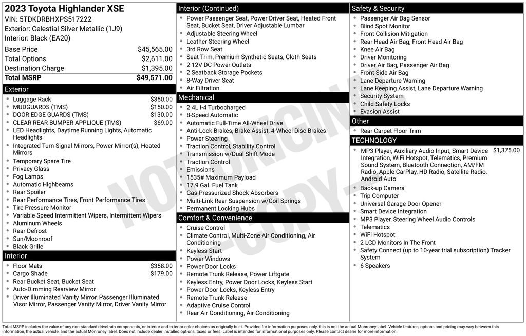 Used 2023 Toyota Highlander XSE AWD/4WD image 7