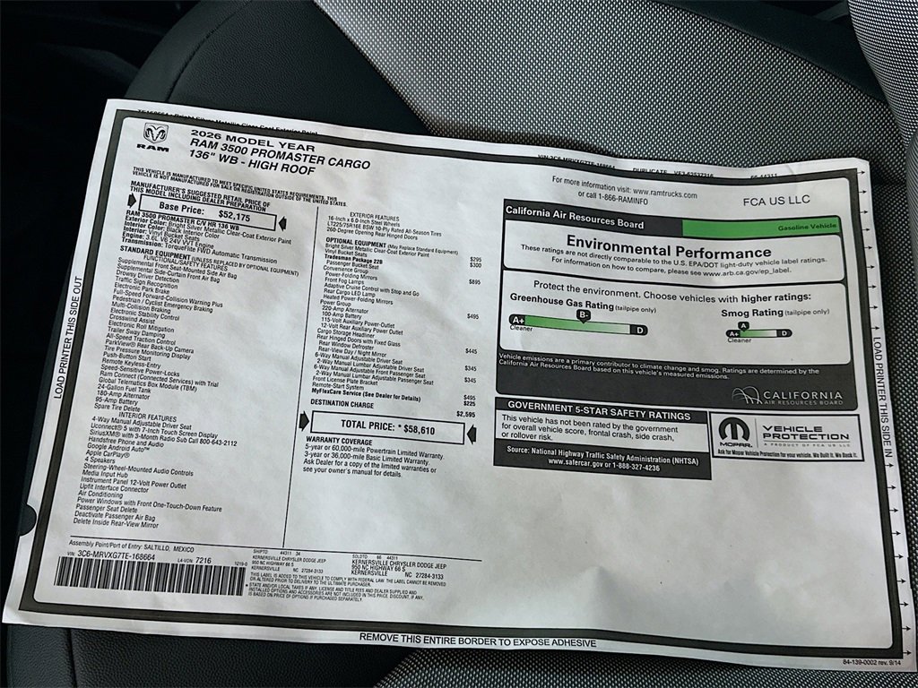 New 2026 RAM ProMaster 3500 image 21