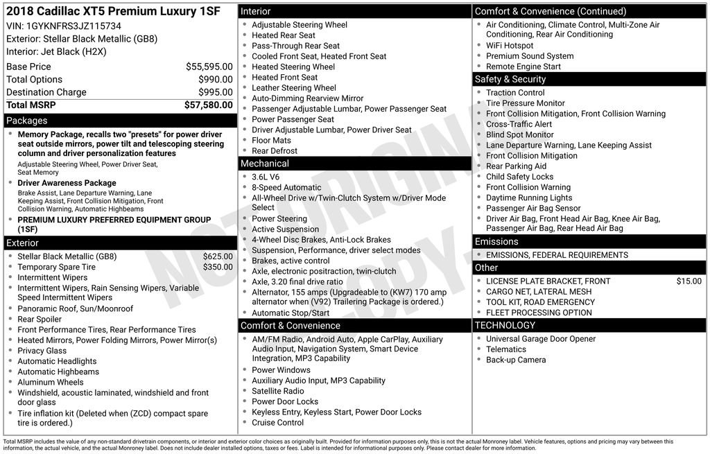 Used 2018 Cadillac XT5 Premium Luxury image 24