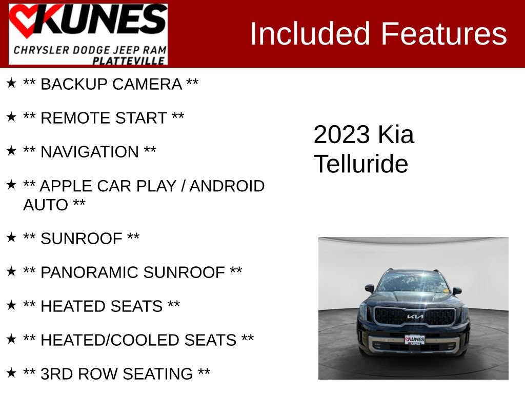 Used 2023 Kia Telluride SX X-Line AWD/4WD image 2