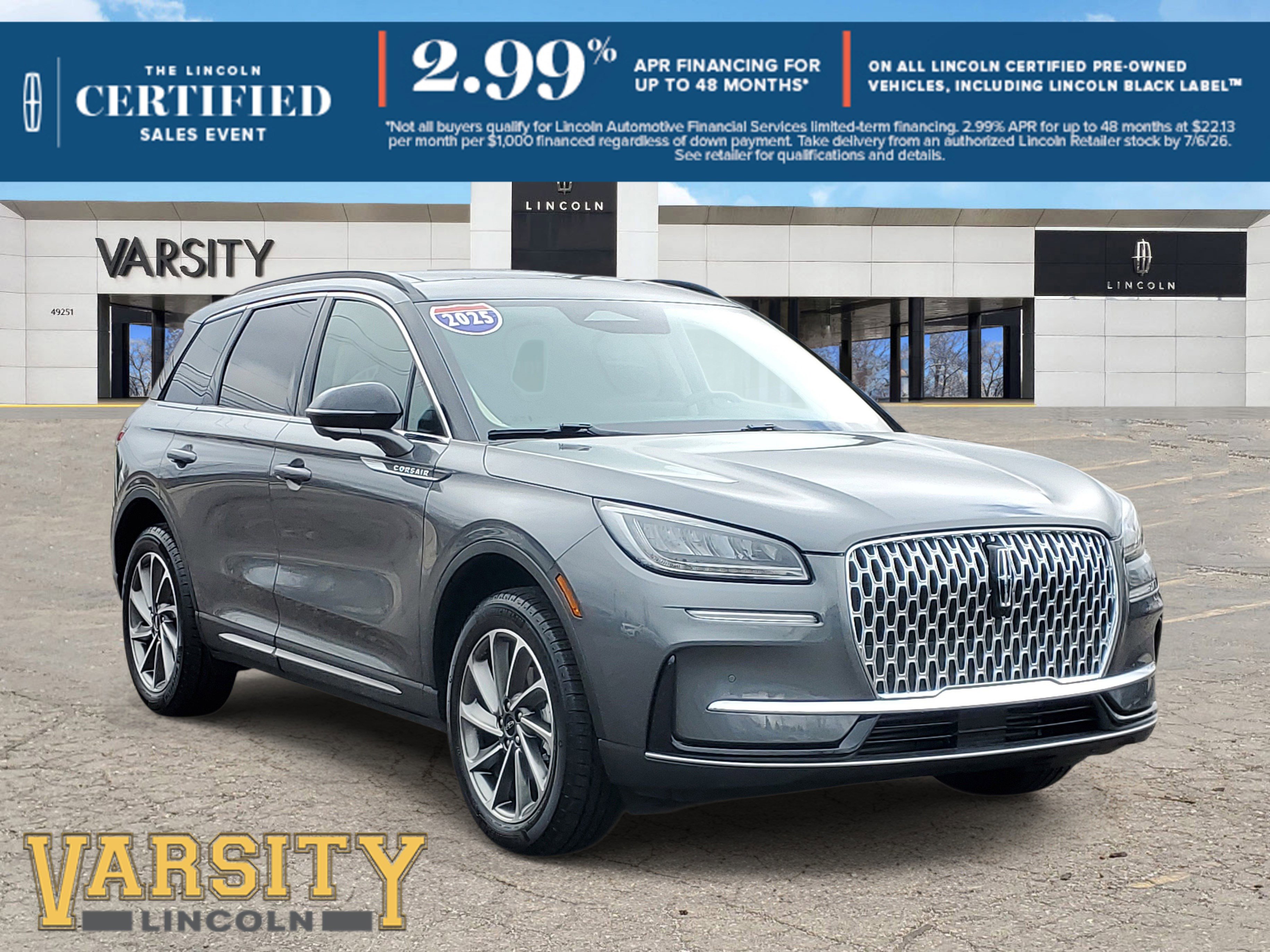 Certified 2025 Lincoln Corsair AWD w/ Equipment Group 101A