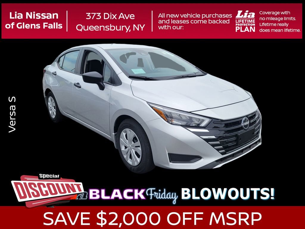 New 2025 Nissan Versa S w/ Trunk Package