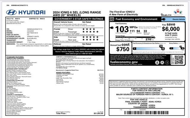 Used 2024 Hyundai Ioniq 6 SEL AWD/4WD image 40