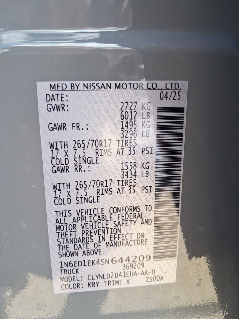 New 2025 Nissan Frontier PRO-4X image 31