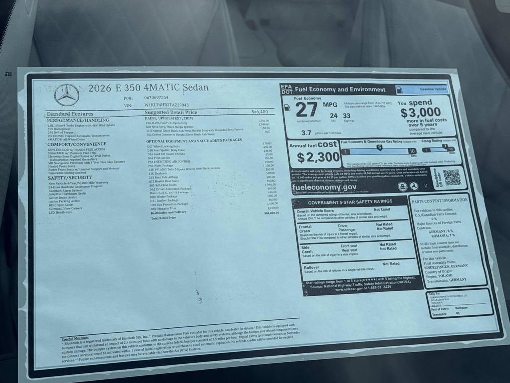 New 2026 Mercedes-Benz E 350 E 350 image 9