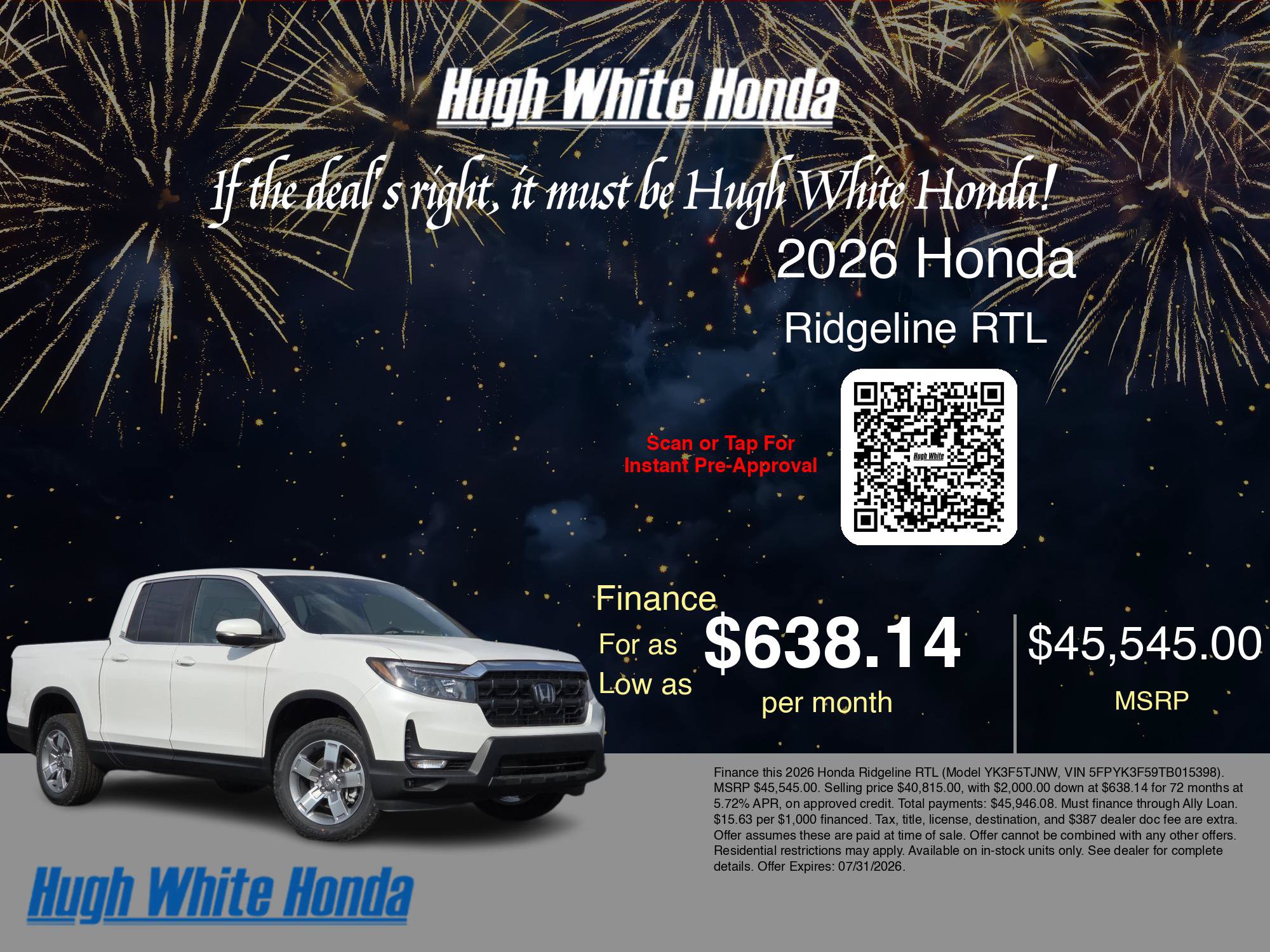 New 2026 Honda Ridgeline RTL image 7