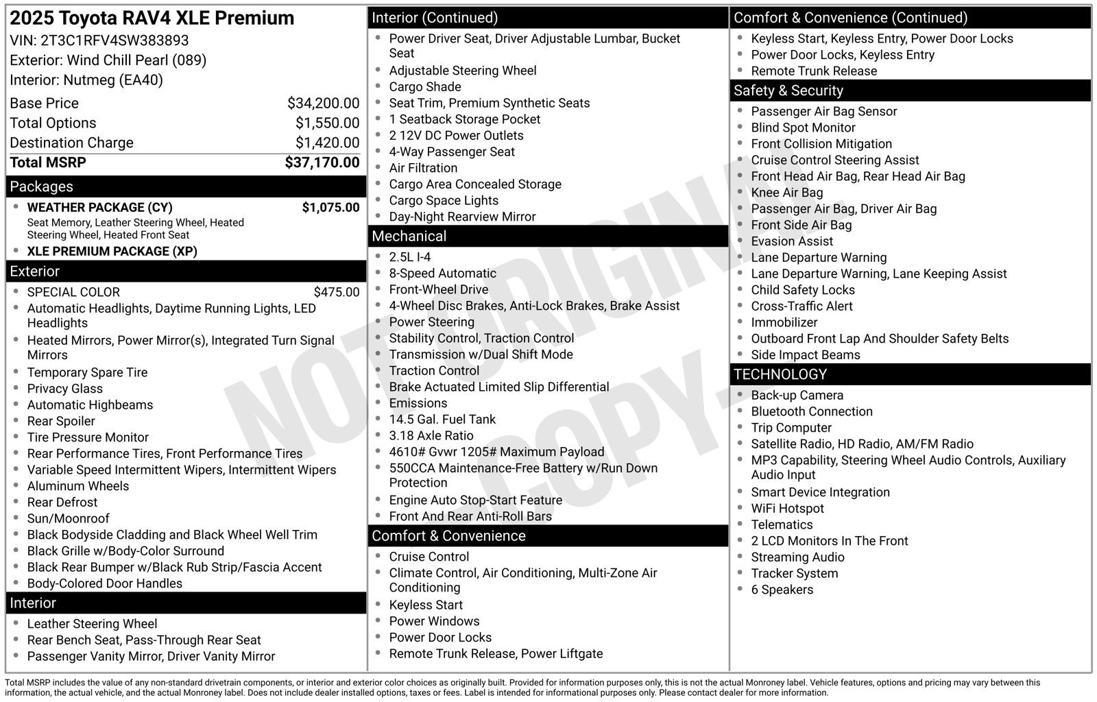 Used 2025 Toyota RAV4 XLE Premium w/ Weather Package FWD image 17