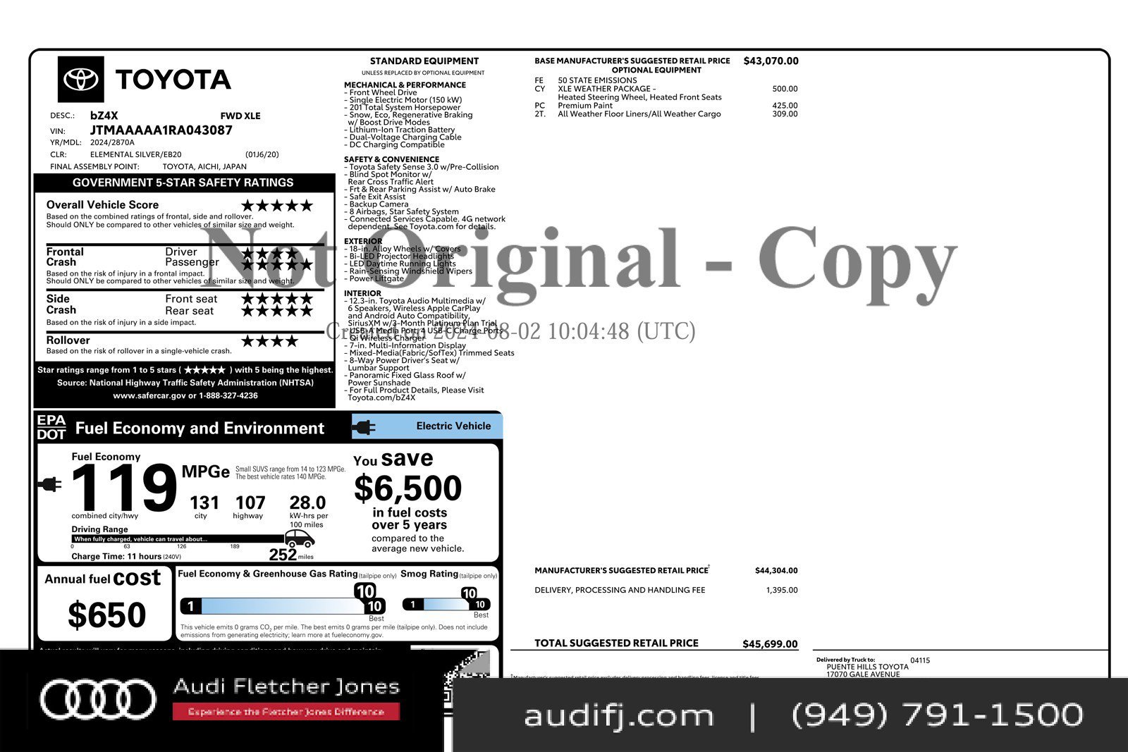 Used 2024 Toyota bZ4X FWD image 2