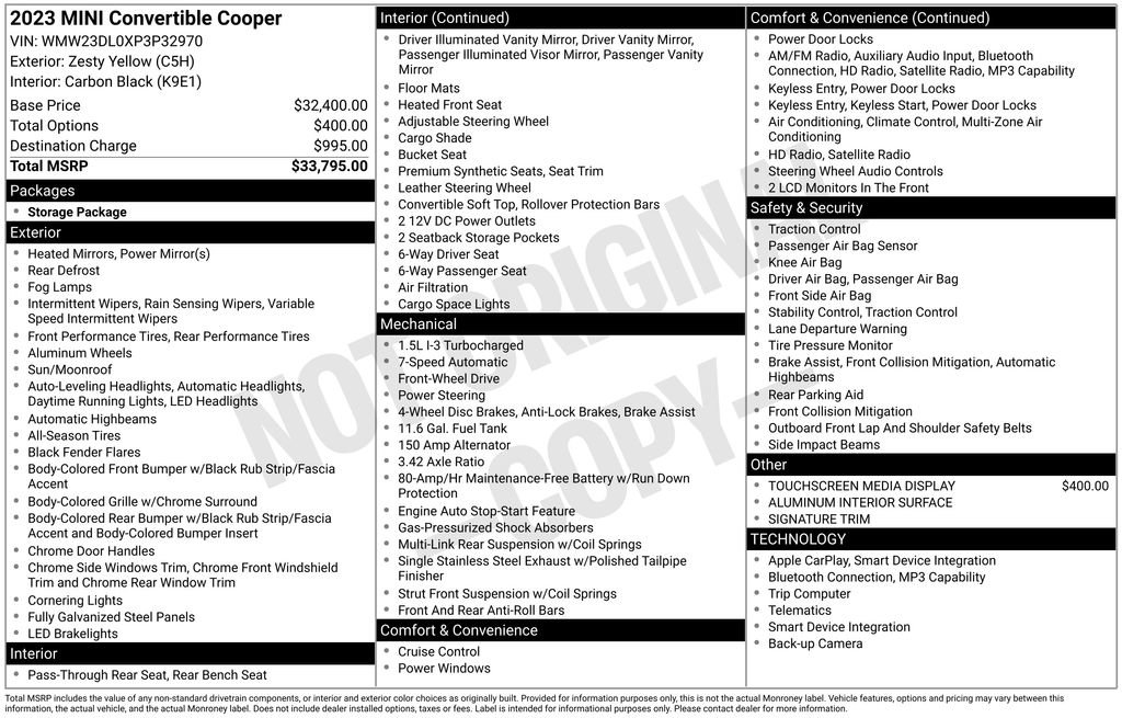 Used 2023 MINI Cooper Convertible FWD image 7