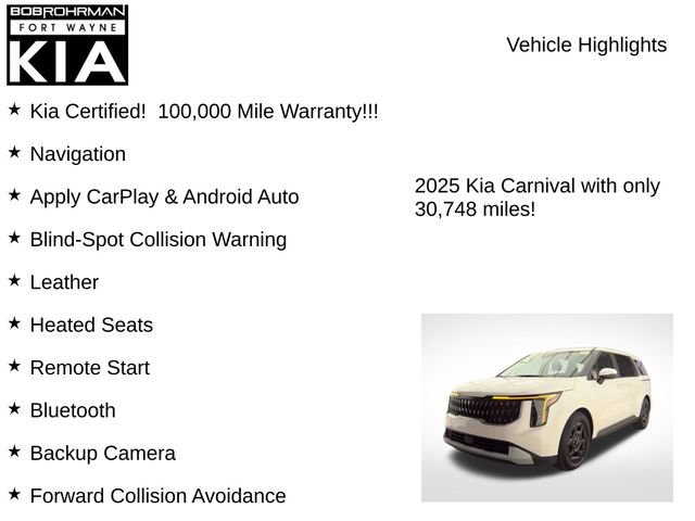 Certified 2025 Kia Carnival FWD image 7