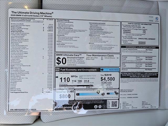 New 2026 BMW i5 eDrive40 w/ M Sport Package image 20