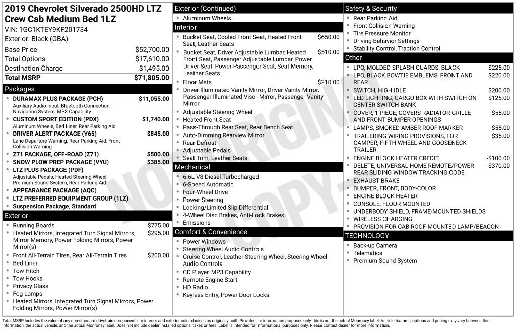 Used 2019 Chevrolet Silverado 2500 LTZ w/ Duramax Plus Package AWD/4WD image 29