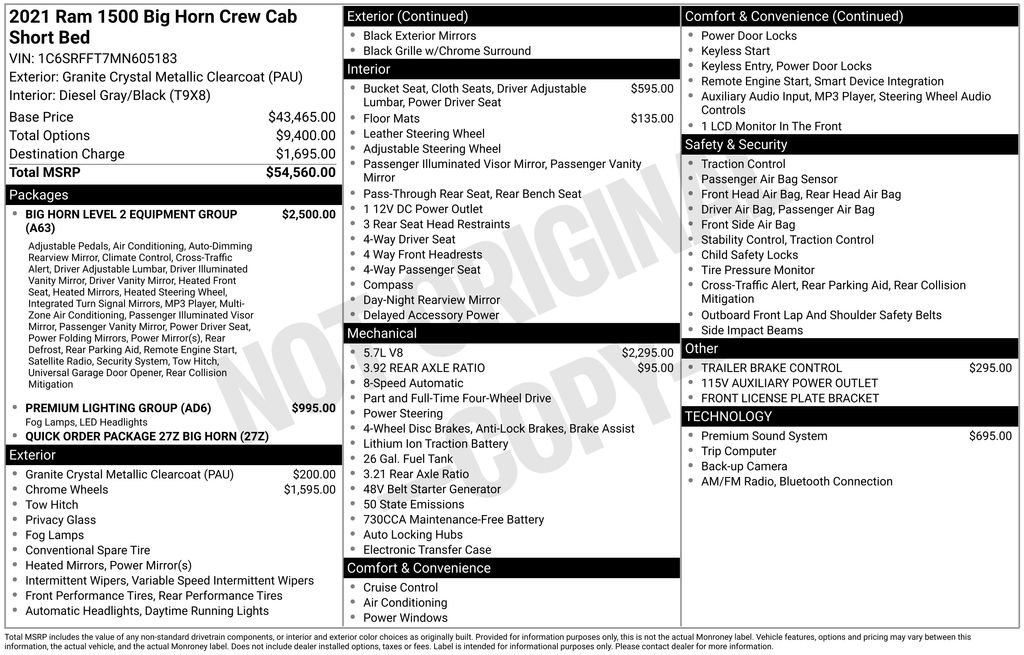 Used 2021 RAM 1500 Big Horn AWD/4WD image 28