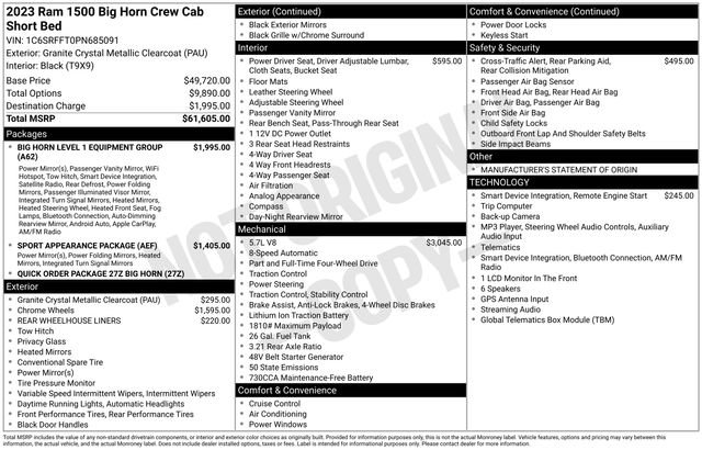 Used 2023 RAM 1500 Big Horn AWD/4WD image 28