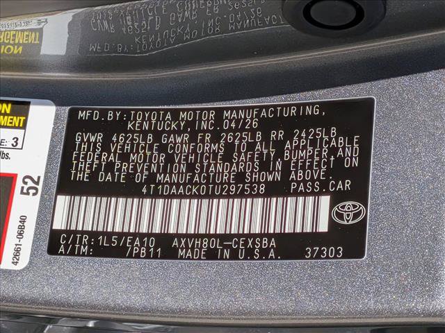 New 2026 Toyota Camry SE FWD image 17