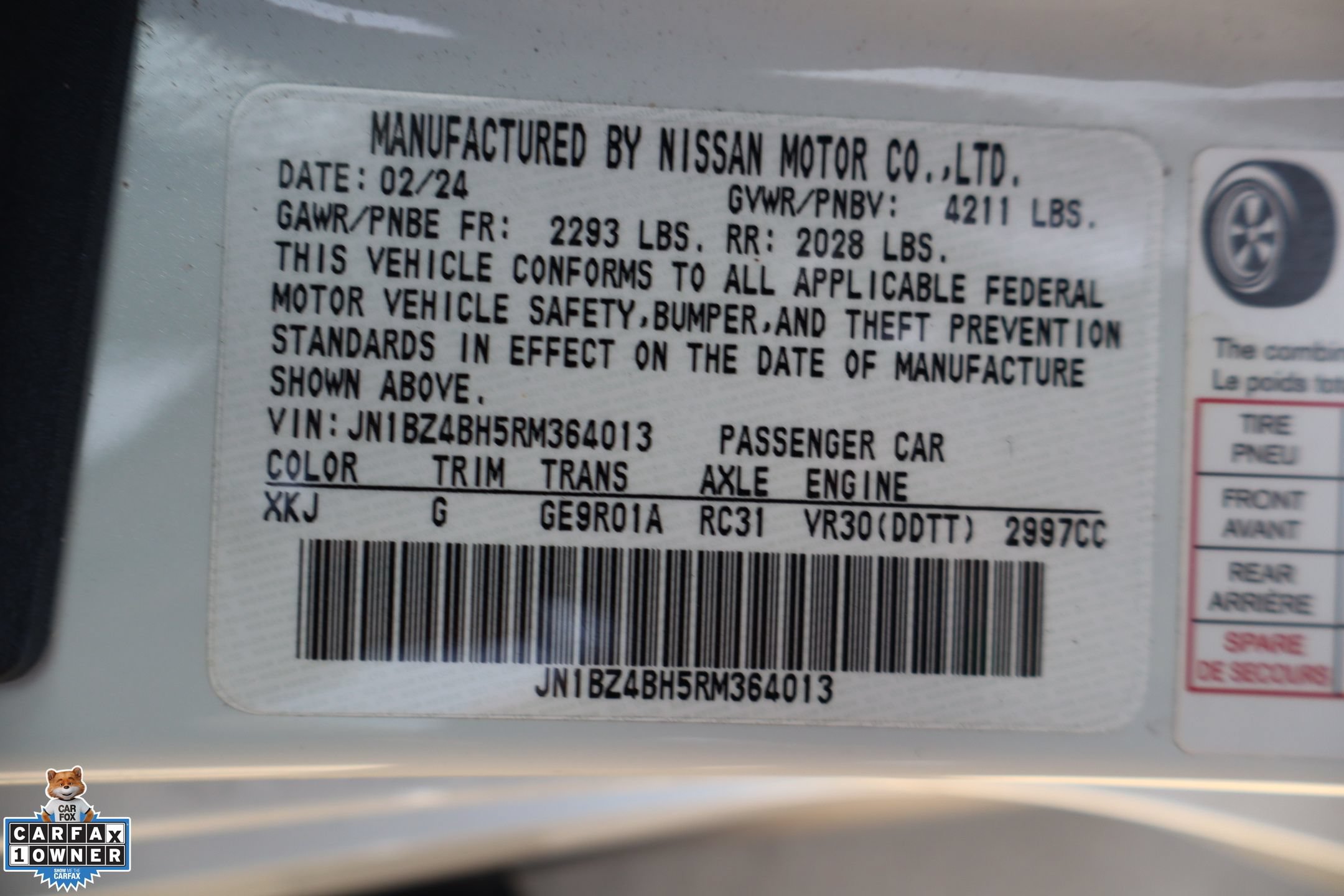 Used 2024 Nissan Z Performance w/ Floor Mat Package RWD image 30
