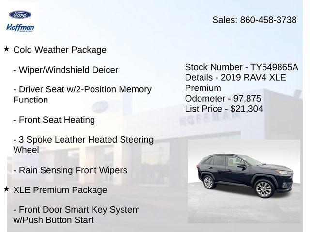Used 2019 Toyota RAV4 XLE Premium w/ Cold Weather Package AWD/4WD image 5