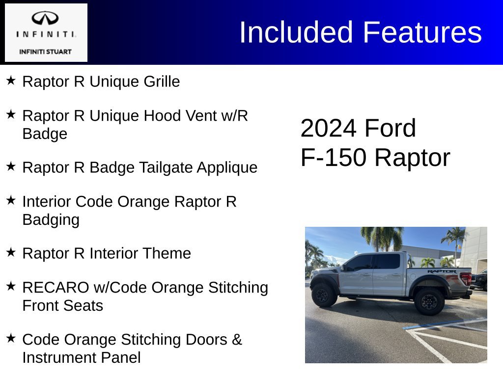 Used 2024 Ford F150 Raptor w/ Equipment Group 803A Raptor R AWD/4WD image 8