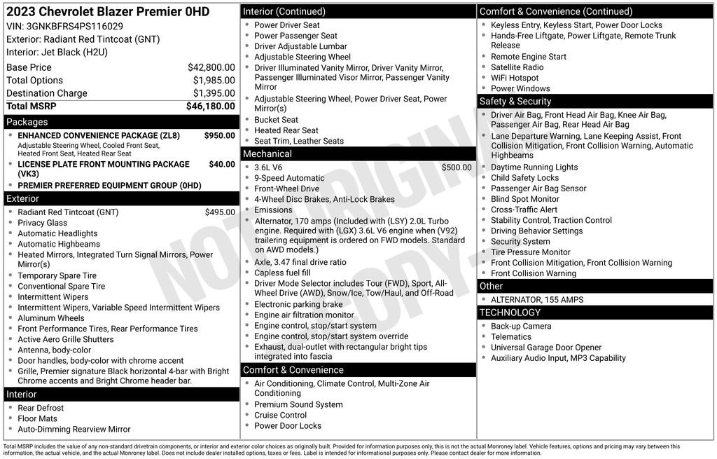 Certified 2023 Chevrolet Blazer Premier w/ Enhanced Convenience Package image 45