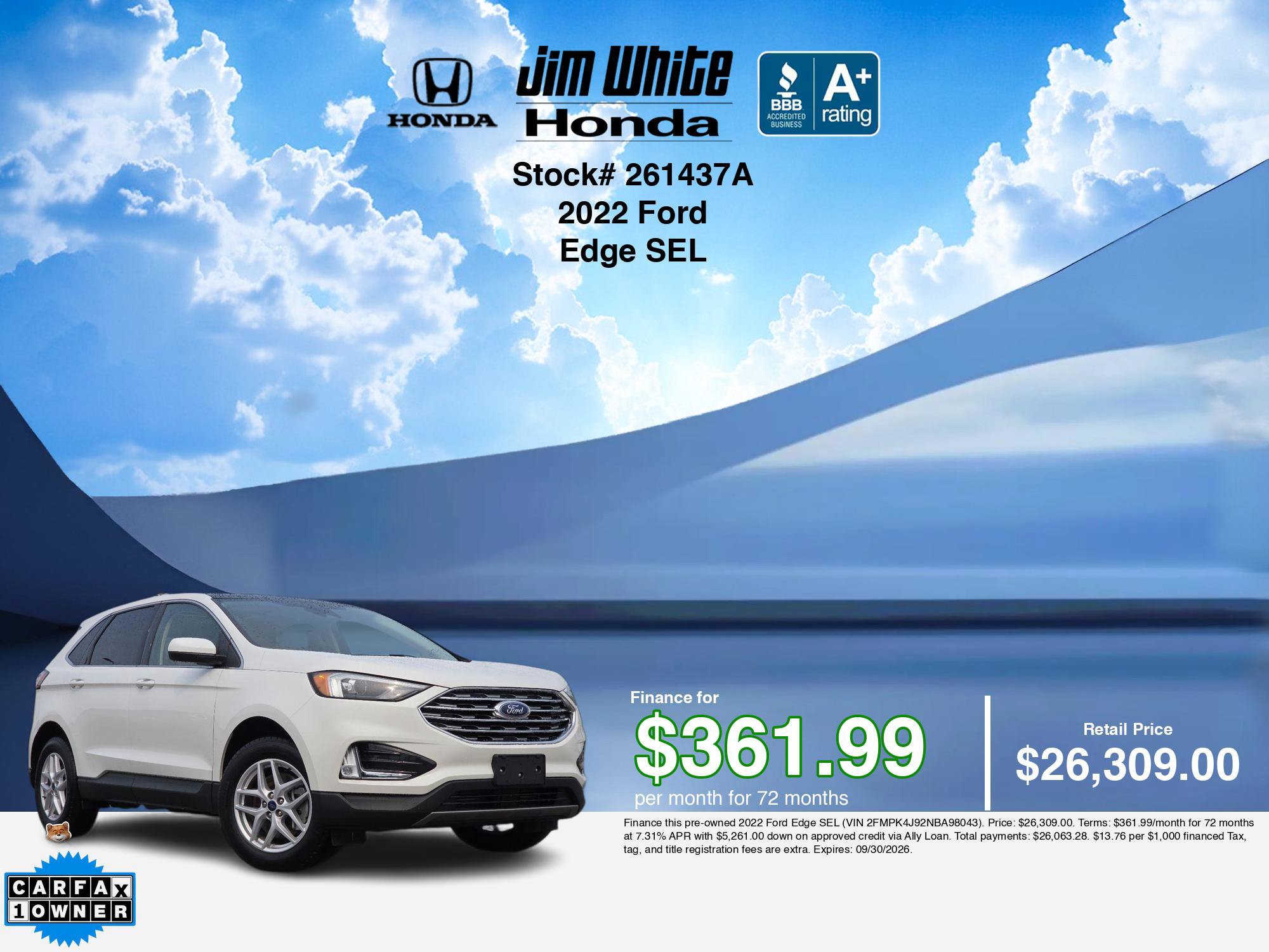 Used 2022 Ford Edge SEL w/ Convenience Package AWD/4WD image 32