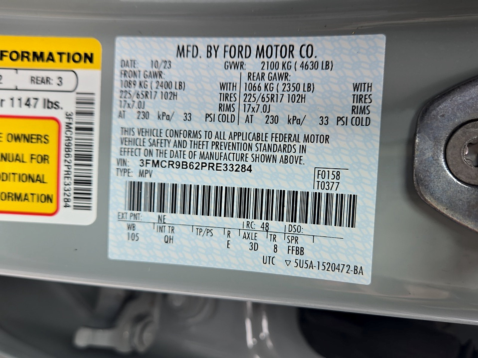 Certified 2023 Ford Bronco Sport Big Bend AWD/4WD image 25