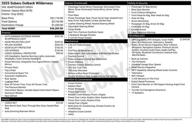 Used 2025 Subaru Outback Wilderness AWD/4WD image 12