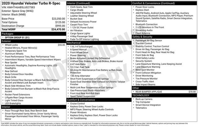 Used 2020 Hyundai Veloster Turbo R-Spec image 33