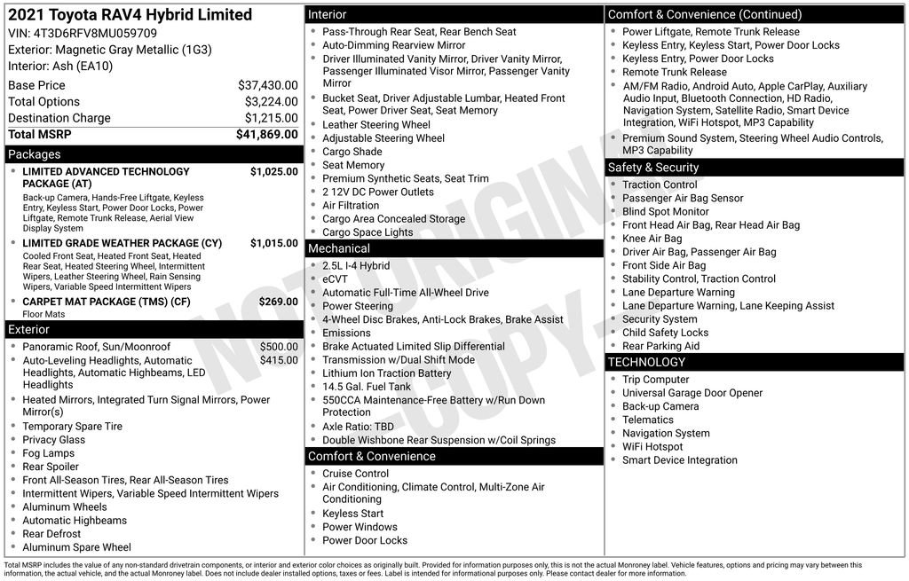 Used 2021 Toyota RAV4 Limited image 16