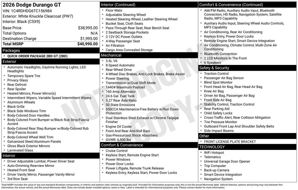 Used 2026 Dodge Durango GT RWD image 13