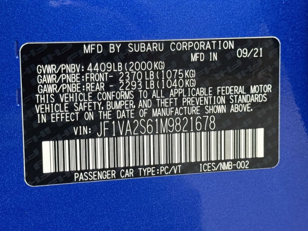 Used 2021 Subaru WRX STI w/ Popular Package #1 AWD/4WD image 32