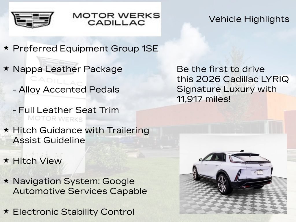 Certified 2026 Cadillac Lyriq Signature Luxury w/ Nappa Leather Package AWD/4WD image 7