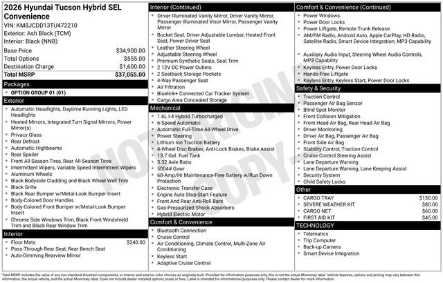 New 2026 Hyundai Tucson SEL AWD/4WD image 4