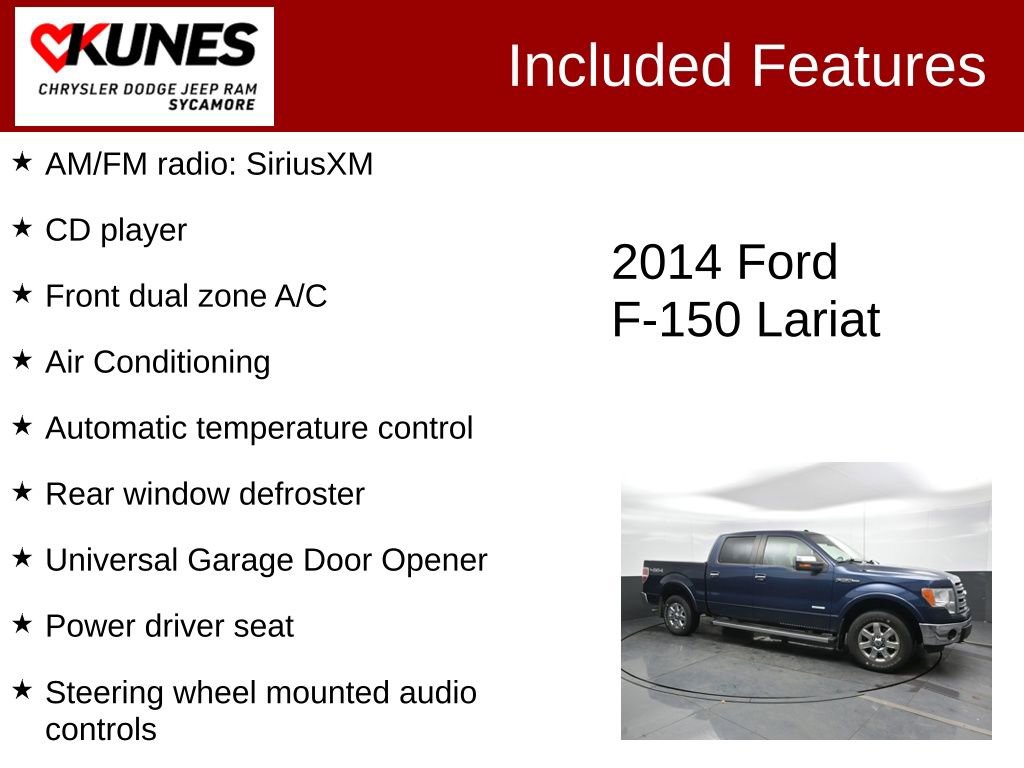 Used 2014 Ford F150 Lariat w/ Lariat Chrome Package image 4